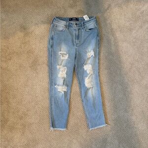 Hollister Light Blue Distressed Ankle Jeans